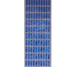 100 Buegelpailletten  Stifte 7mm x 2mm  holo blau